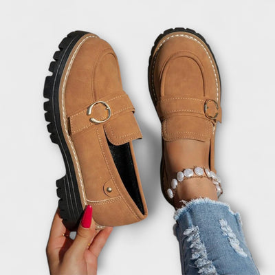 Stylowe casual loafersy z okrągłym noskiem