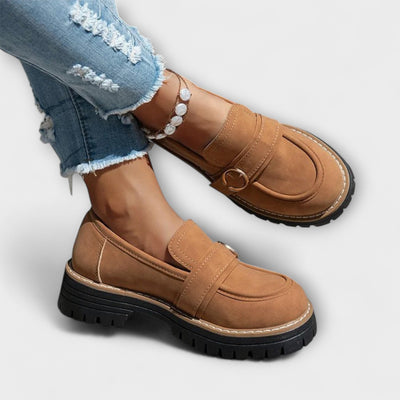 Stylowe casual loafersy z okrągłym noskiem